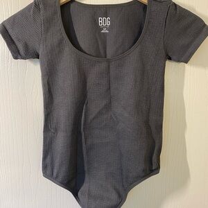 BDG Charcoal Ribbed bodysuit